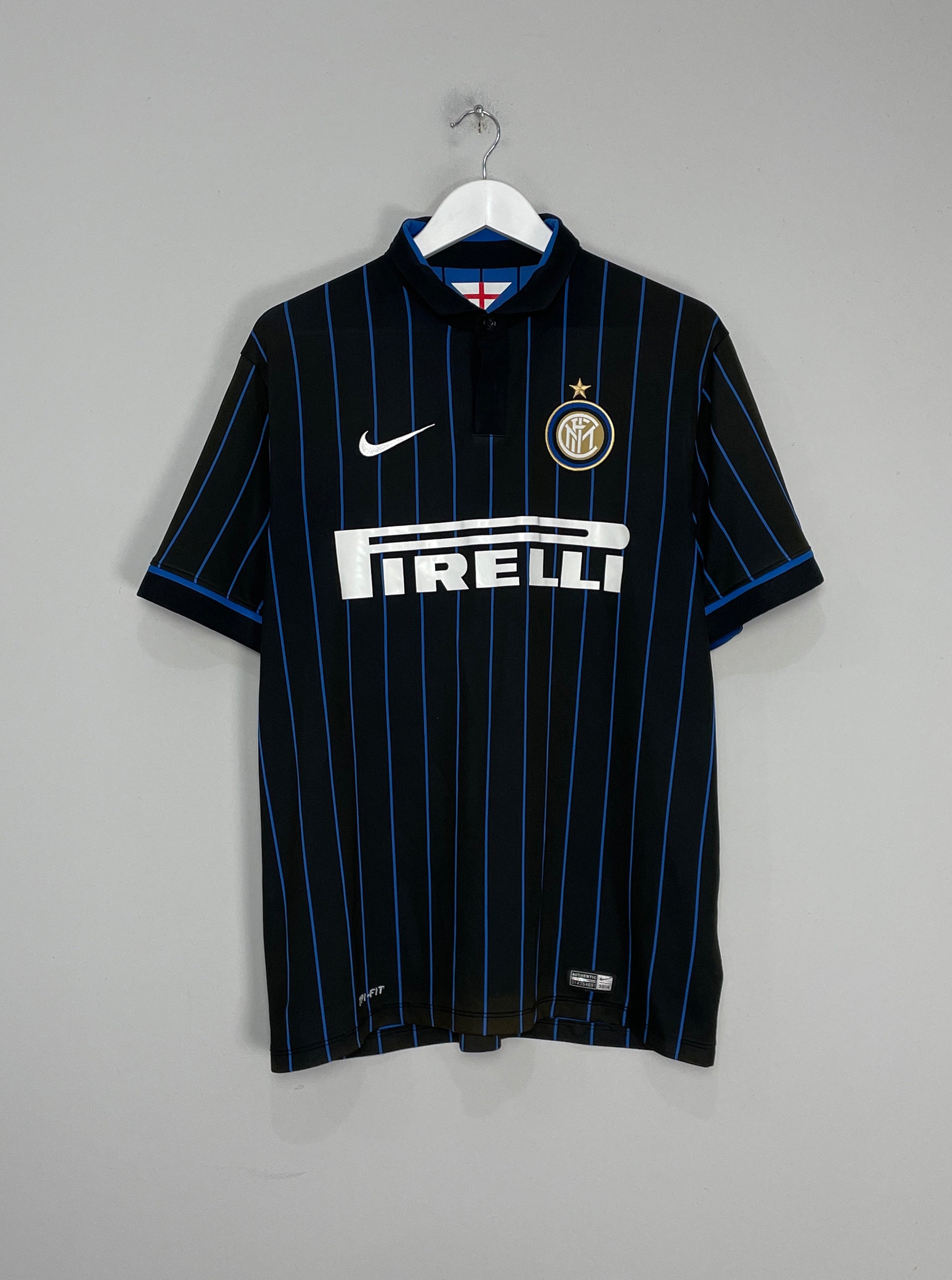 Shop 2014/15 INTER MILAN HOME SHIRT (L) NIKE, classic football shirts, vintage football shirts & retro soccer jerseys at Cult Kits