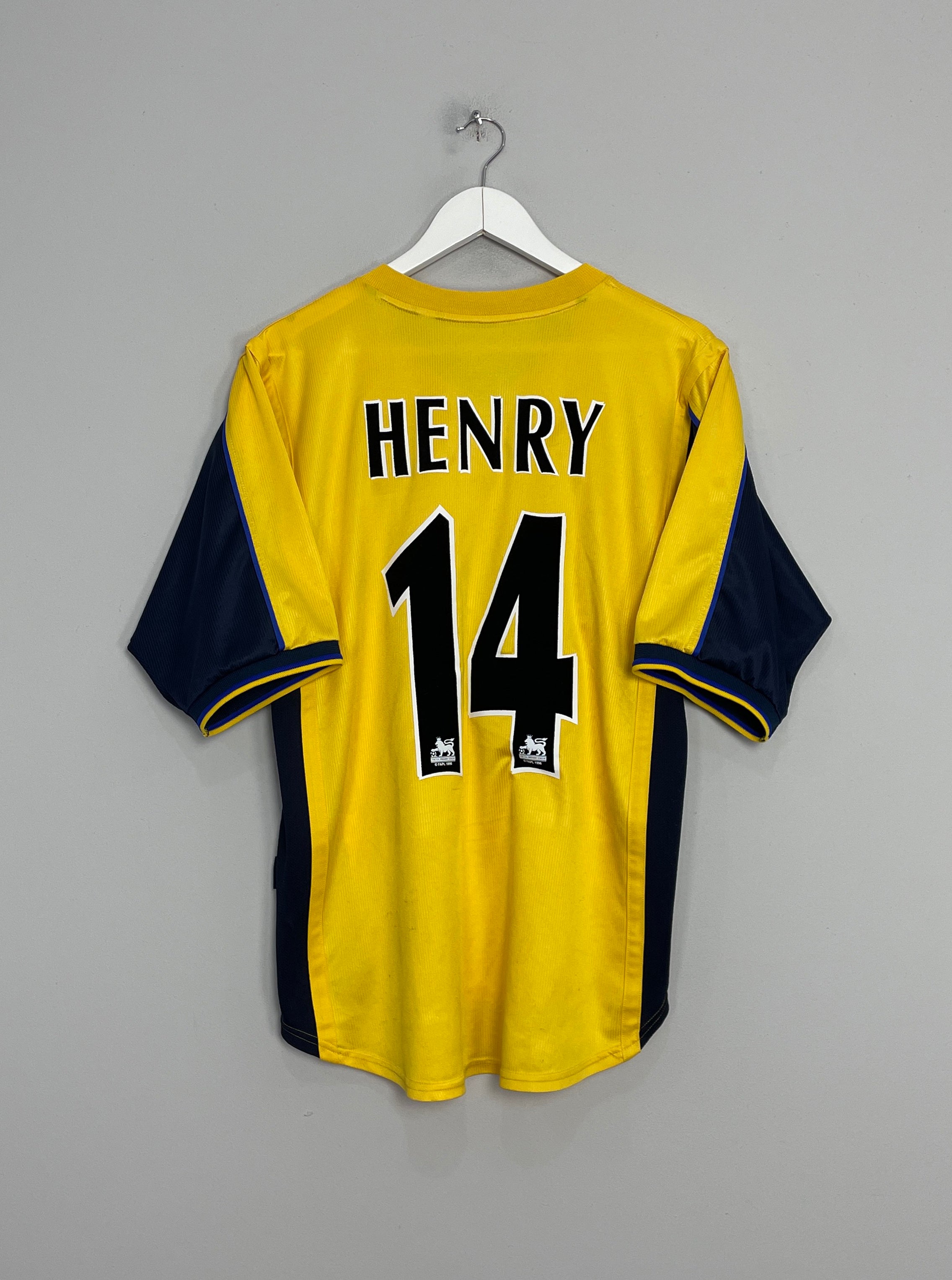 Shop 1999/01 ARSENAL HENRY #14 AWAY SHIRT (L) NIKE, classic football shirts, vintage football shirts & retro soccer jerseys at Cult Kits