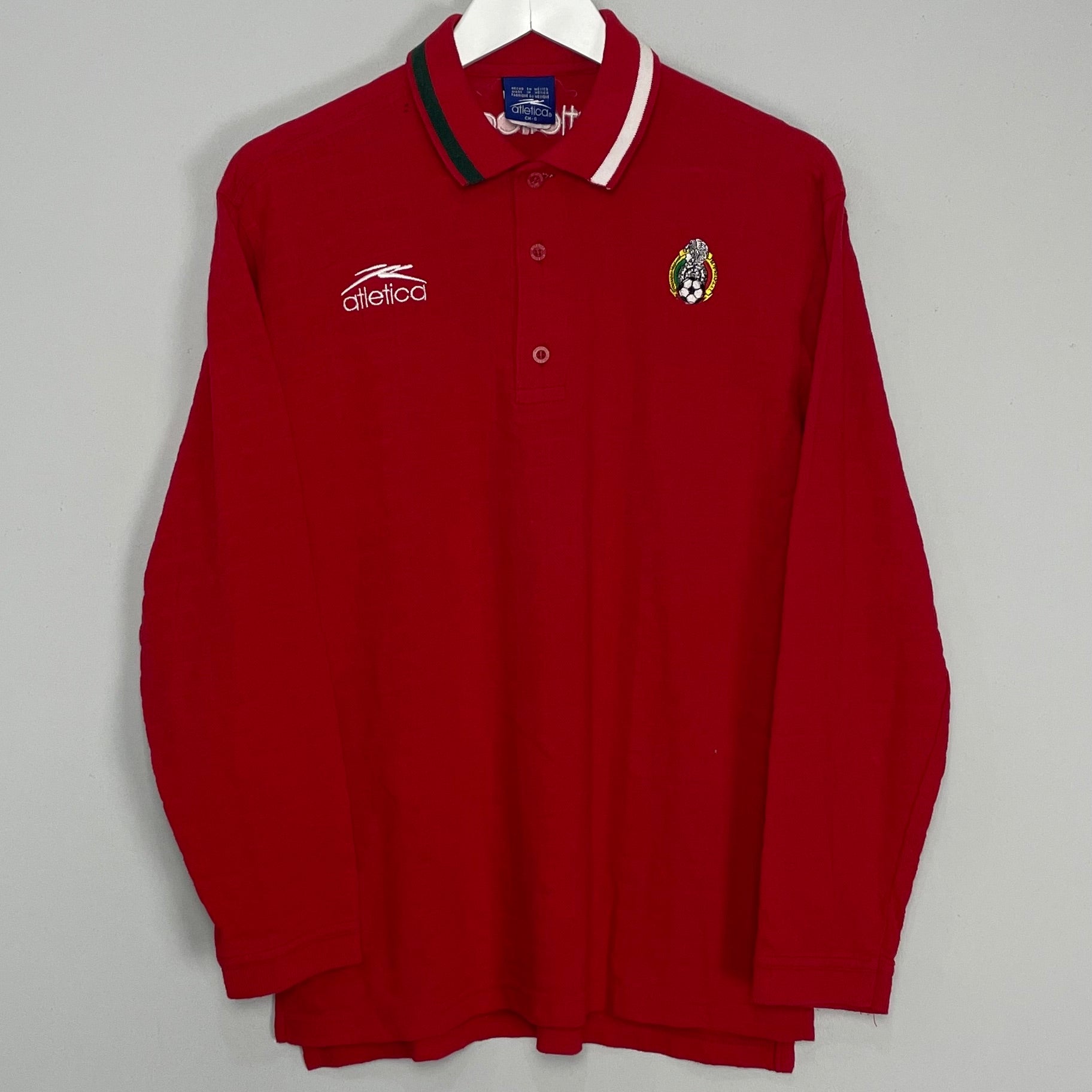 Shop 2000/01 MEXICO POLO SHIRT (S) ATLETICA, classic football shirts, vintage football shirts & retro soccer jerseys at Cult Kits