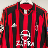 2005/06 AC MILAN MALDINI #3 C/L L/S HOME SHIRT (L) ADIDAS