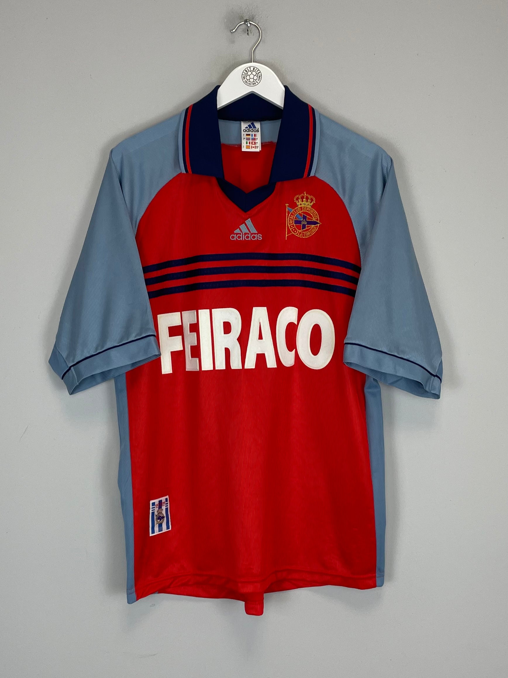 Shop 1998/99 DEPORTIVO LA CORUNA AWAY SHIRT (L) ADIDAS, classic football shirts, vintage football shirts & retro soccer jerseys at Cult Kits