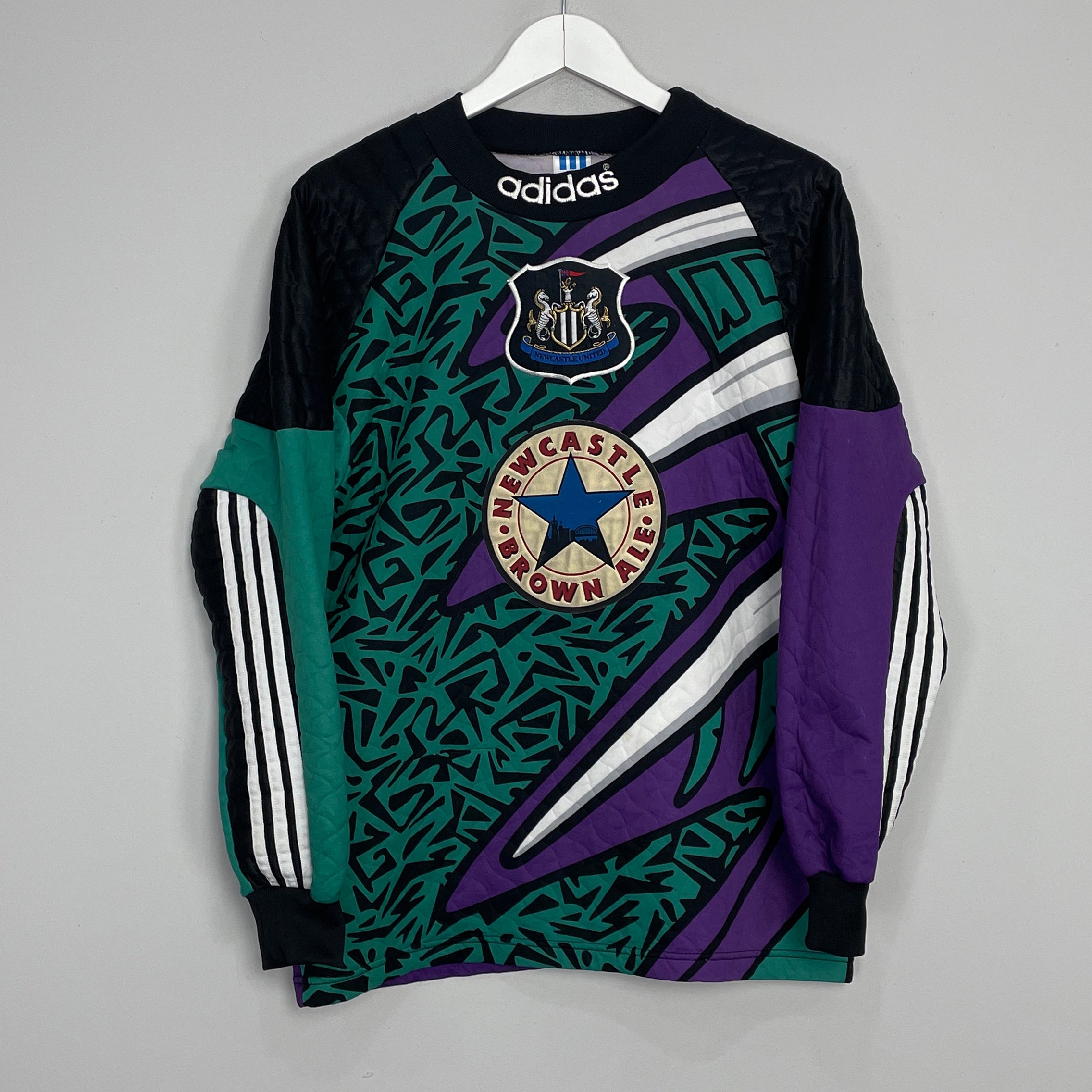 Shop 1995/96 NEWCASTLE GK SHIRT (S) ADIDAS, classic football shirts, vintage football shirts & retro soccer jerseys at Cult Kits