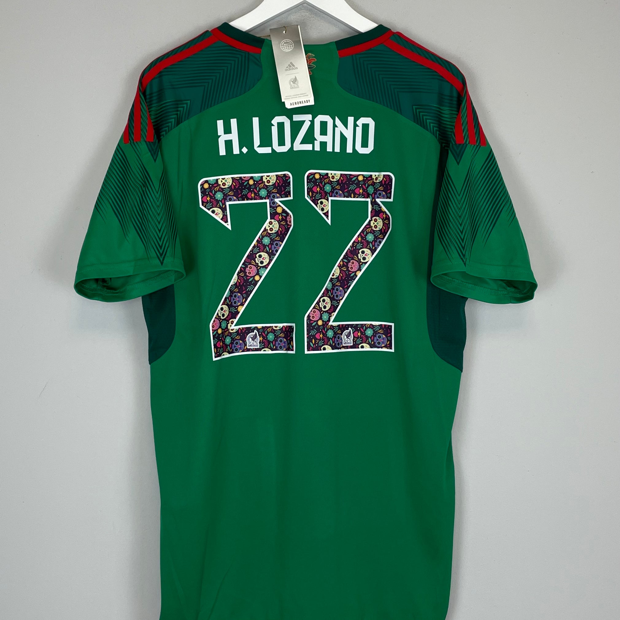 Shop 2022/23 MEXICO H.LOZANO #22 *BNWT* HOME SHIRT (XL) ADIDAS, classic football shirts, vintage football shirts & retro soccer jerseys at Cult Kits
