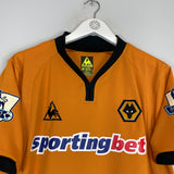 2009/10 WOLVES BERRA #16 *MATCH ISSUE vs MANCHESTER UNITED* HOME SHIRT (L) LE COQ