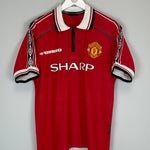 Shop 1998/00 MANCHESTER UNITED BECKHAM #7 HOME SHIRT (M) UMBRO, classic football shirts, vintage football shirts & retro soccer jerseys at Cult Kits