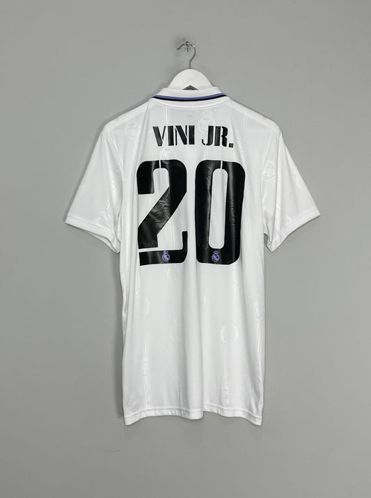 2022/23 REAL MADRID VINI JR #20 HOME SHIRT (M) ADIDAS