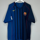 Shop 2004/05 BARCELONA RONALDINHO #10 AWAY SHIRT (XL) NIKE, classic football shirts, vintage football shirts & retro soccer jerseys at Cult Kits