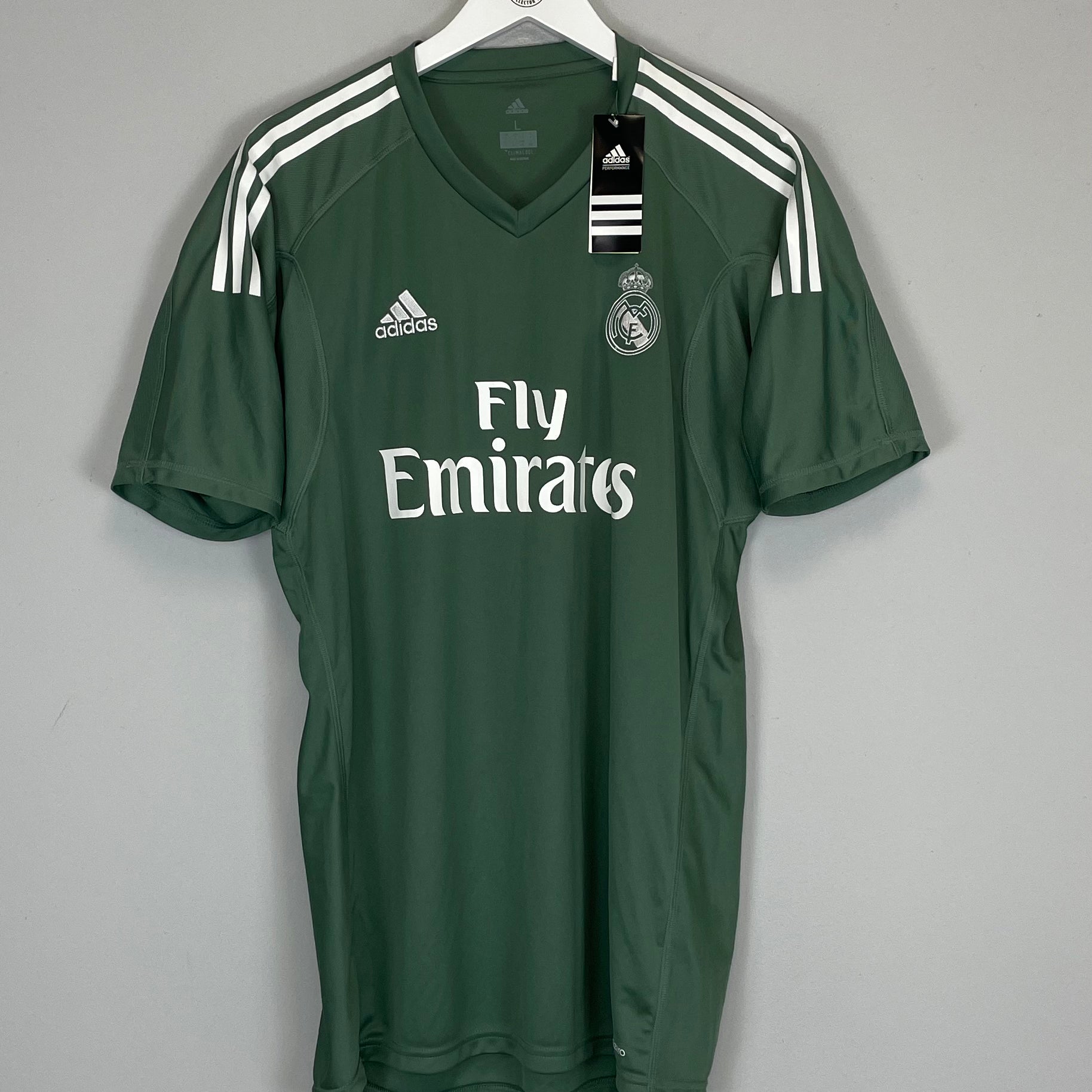 Shop 2017/18 REAL MADRID *BNWT* GK SHIRT (L) ADIDAS, classic football shirts, vintage football shirts & retro soccer jerseys at Cult Kits