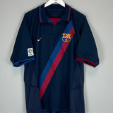 Shop 2002/03 BARCELONA RONALDINHO #10 AWAY SHIRT (XL) NIKE, classic football shirts, vintage football shirts & retro soccer jerseys at Cult Kits