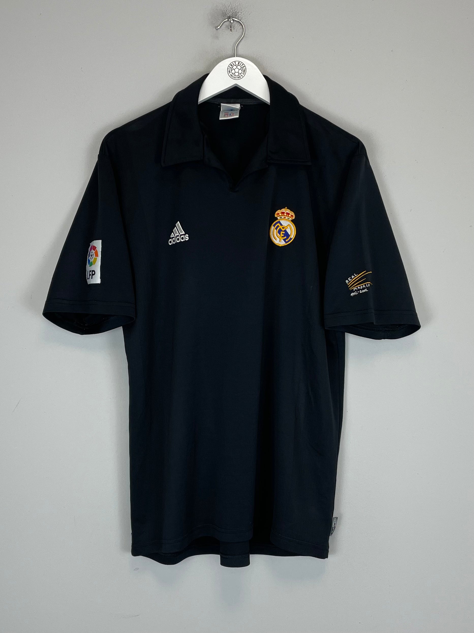 Shop 2002/03 REAL MADRID ZIDANE #5 *CENTENARY* AWAY SHIRT (L) ADIDAS, classic football shirts, vintage football shirts & retro soccer jerseys at Cult Kits