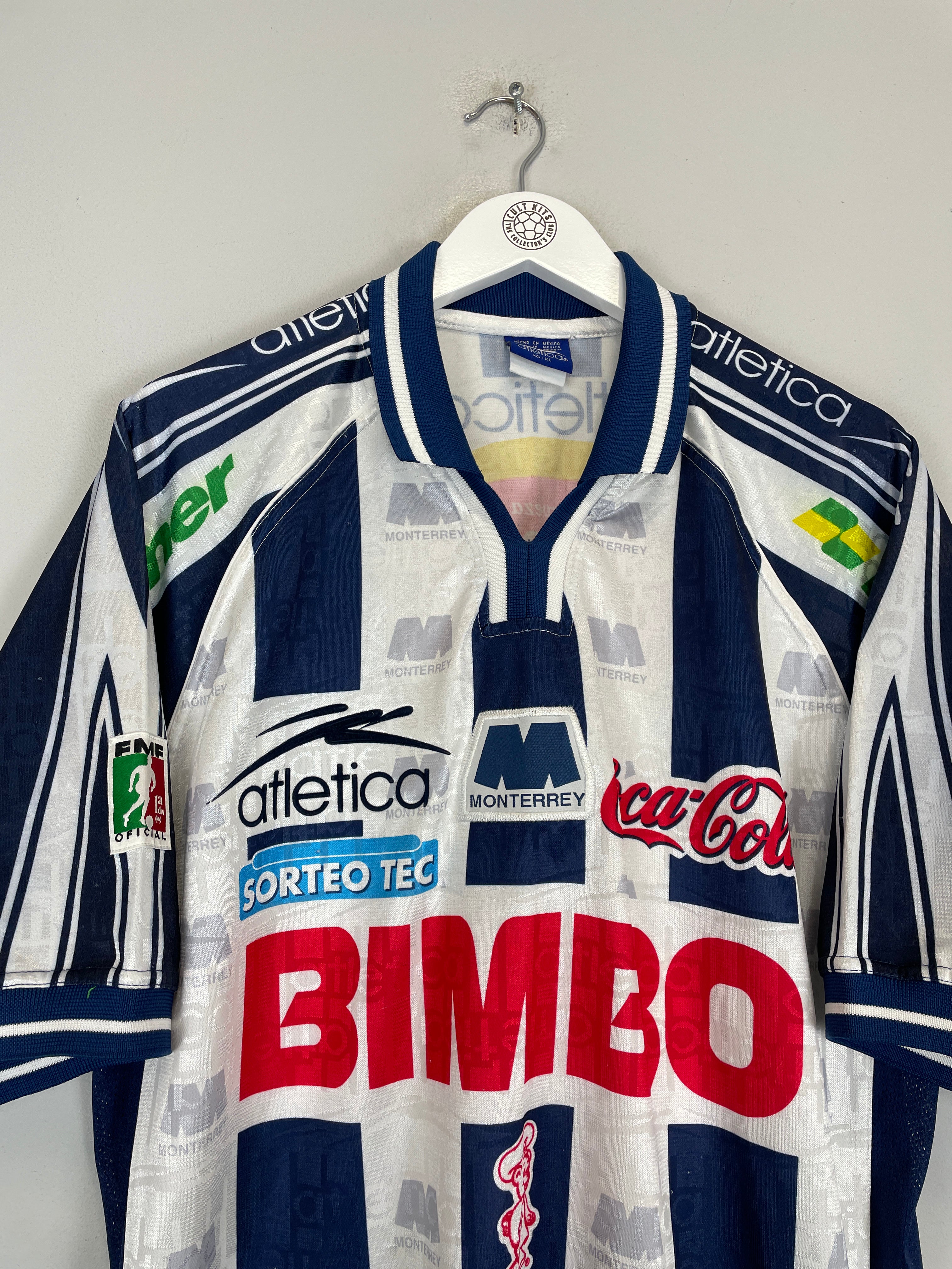 Shop 1999/01 MONTERREY #58 HOME SHIRT (XL) ATLETICA, classic football shirts, vintage football shirts & retro soccer jerseys at Cult Kits