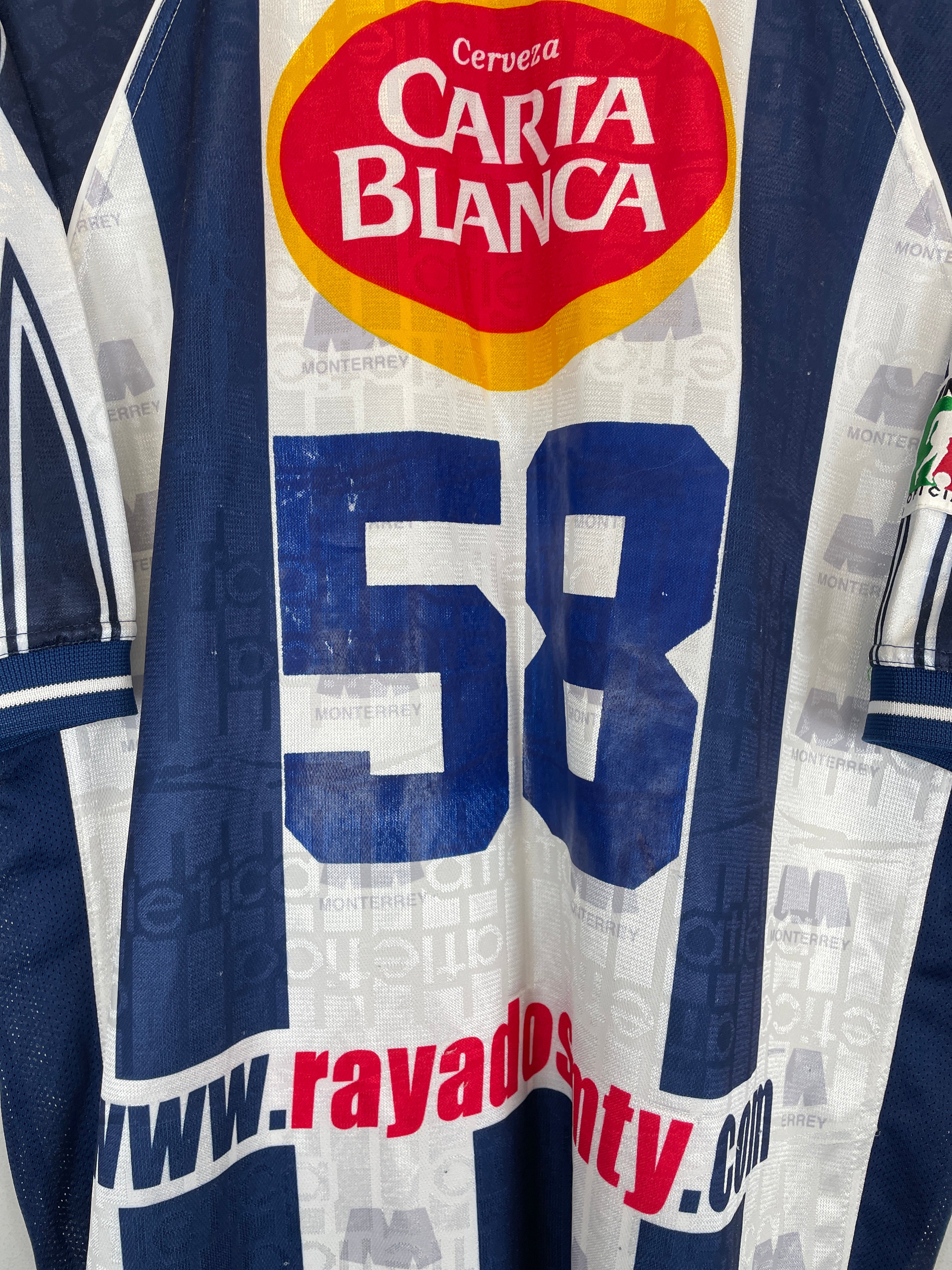 Shop 1999/01 MONTERREY #58 HOME SHIRT (XL) ATLETICA, classic football shirts, vintage football shirts & retro soccer jerseys at Cult Kits