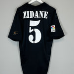 Shop 2002/03 REAL MADRID ZIDANE #5 *CENTENARY* AWAY SHIRT (L) ADIDAS, classic football shirts, vintage football shirts & retro soccer jerseys at Cult Kits
