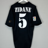 Shop 2002/03 REAL MADRID ZIDANE #5 *CENTENARY* AWAY SHIRT (L) ADIDAS, classic football shirts, vintage football shirts & retro soccer jerseys at Cult Kits