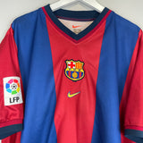 Shop 1998/00 BARCELONA GUARDIOLA #4 HOME SHIRT (XL) NIKE, classic football shirts, vintage football shirts & retro soccer jerseys at Cult Kits