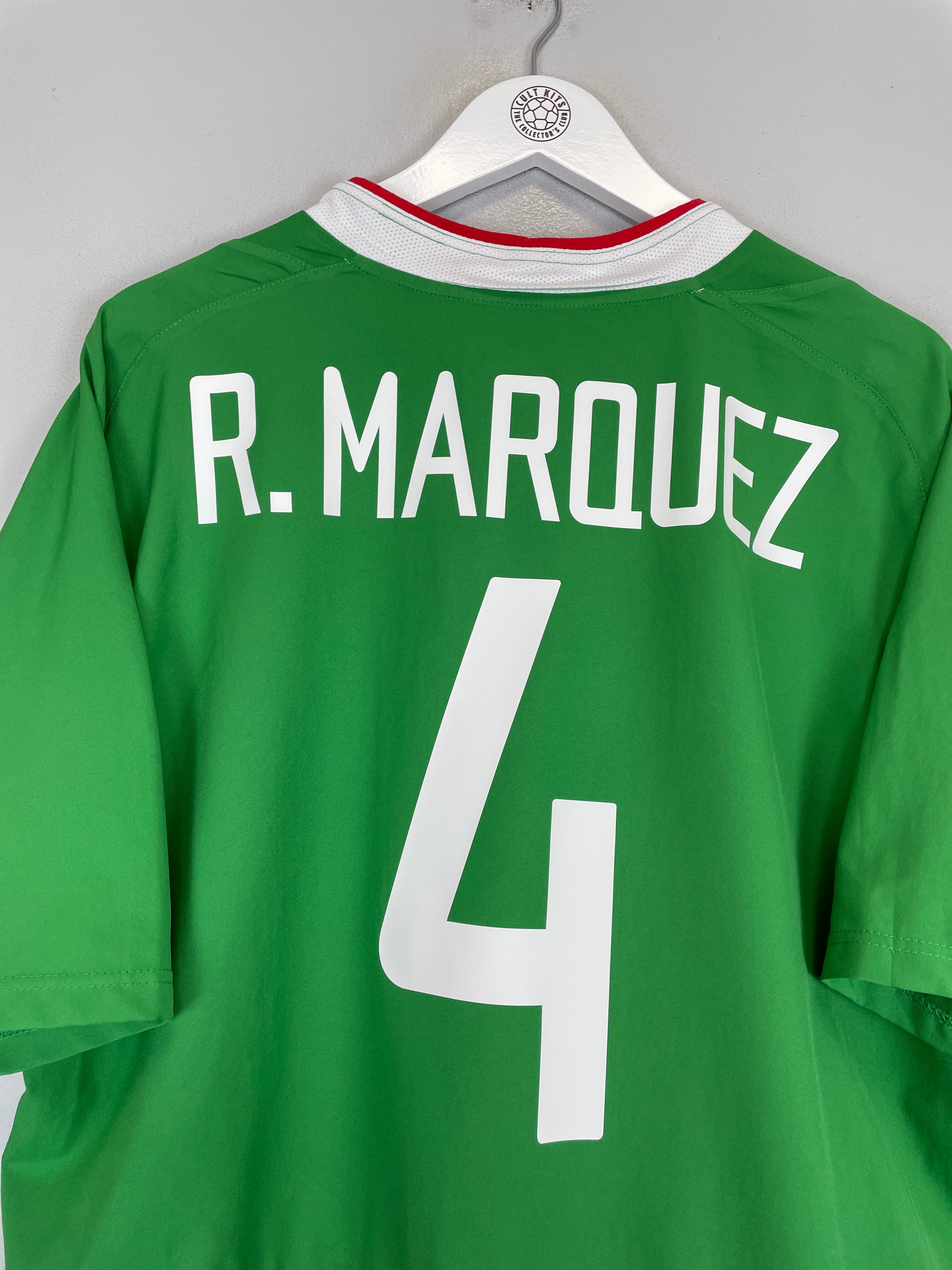 Shop 2003/04 MEXICO R.MARQUEZ #4 HOME SHIRT (XL) NIKE, classic football shirts, vintage football shirts & retro soccer jerseys at Cult Kits