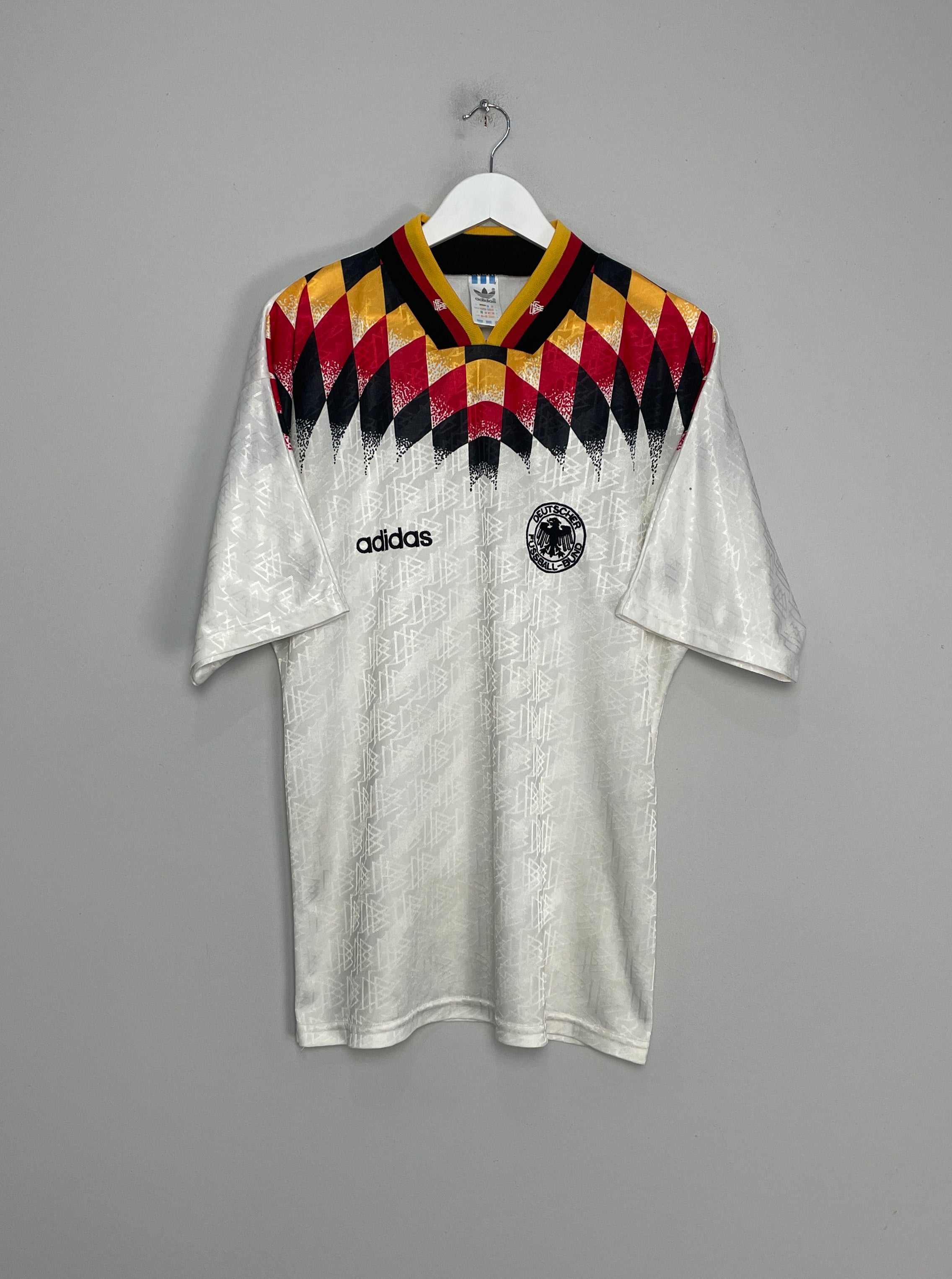 Shop 1994/96 GERMANY HOME SHIRT (L) ADIDAS, classic football shirts, vintage football shirts & retro soccer jerseys at Cult Kits