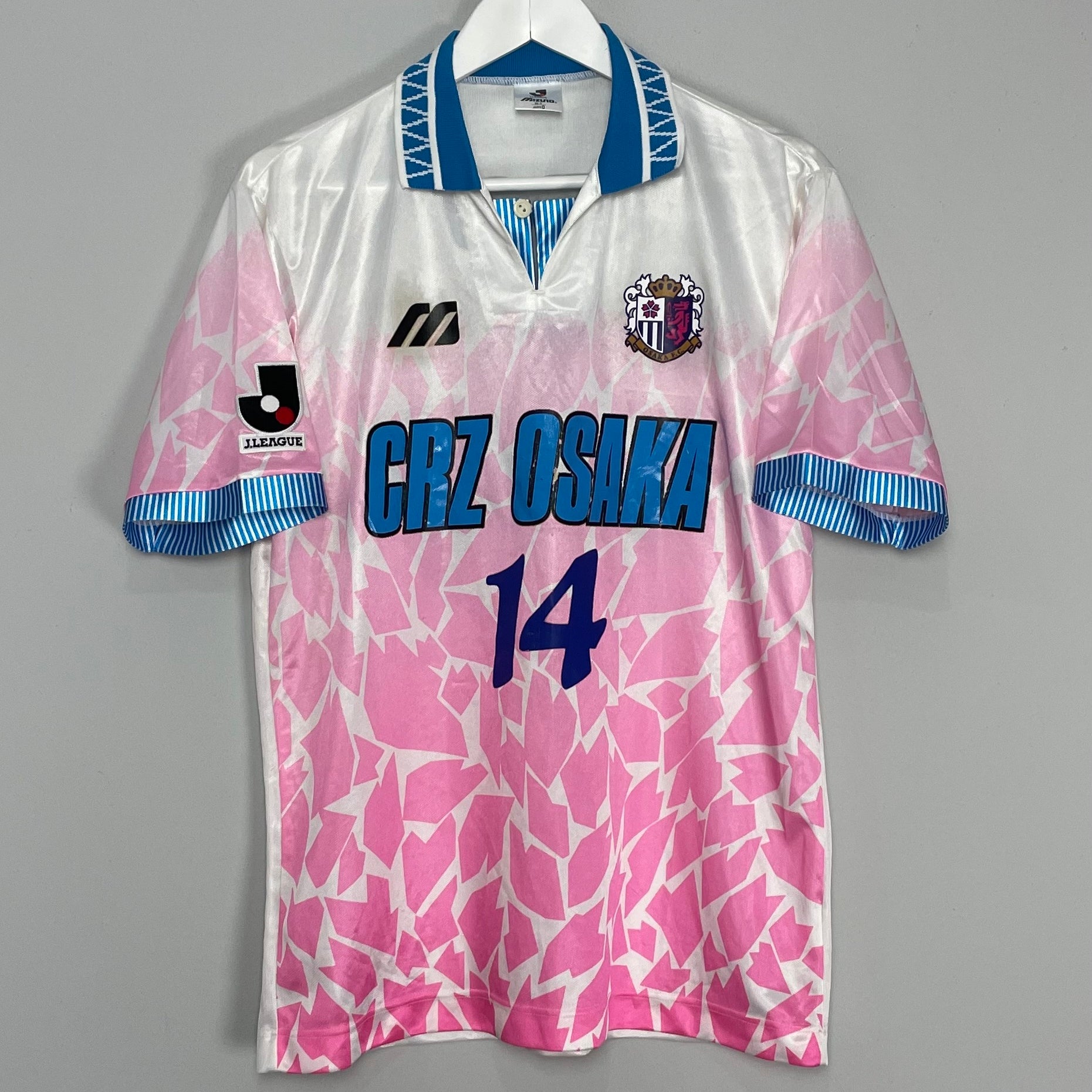 Shop 1995/97 CEREZO OSAKA #14 AWAY SHIRT (L) MIZUNO, classic football shirts, vintage football shirts & retro soccer jerseys at Cult Kits