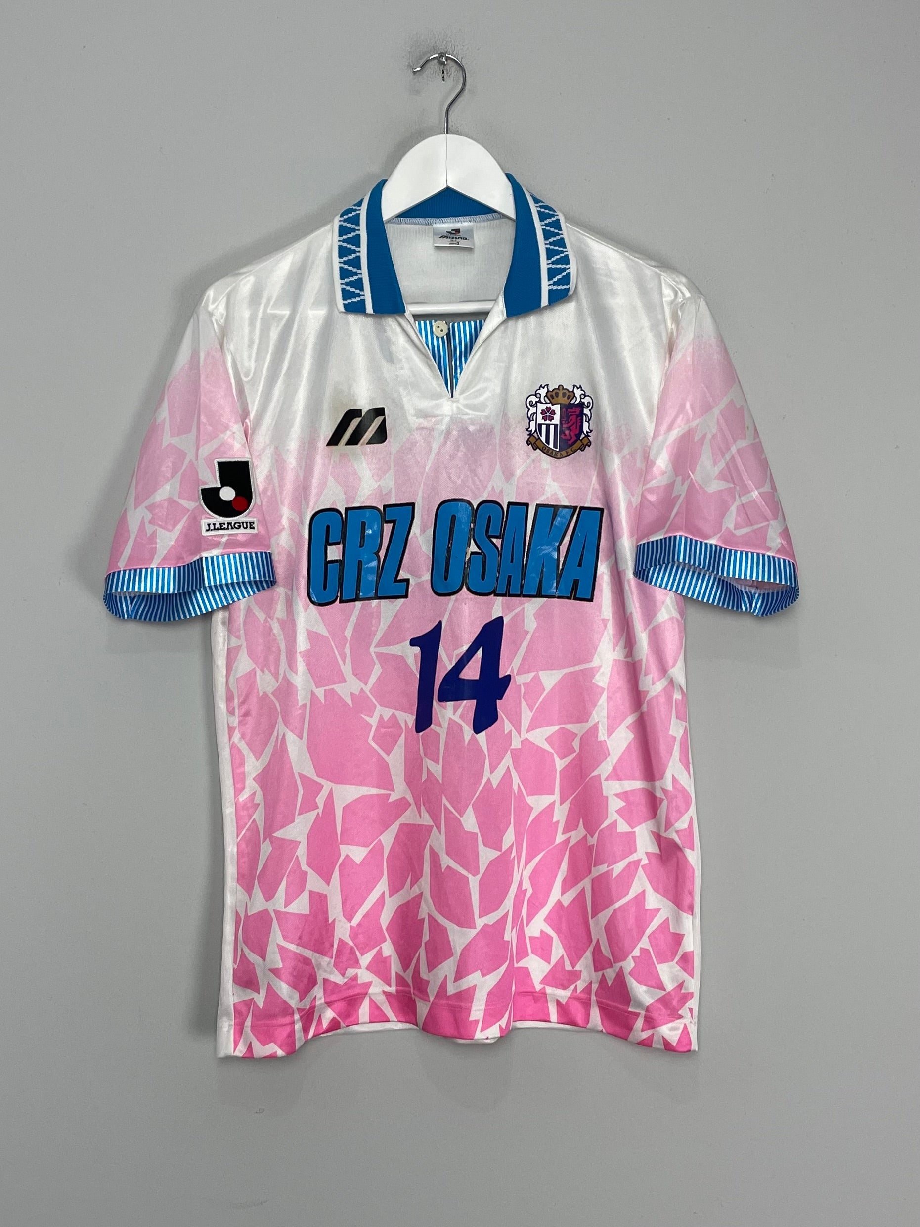 Shop 1995/97 CEREZO OSAKA #14 AWAY SHIRT (L) MIZUNO, classic football shirts, vintage football shirts & retro soccer jerseys at Cult Kits