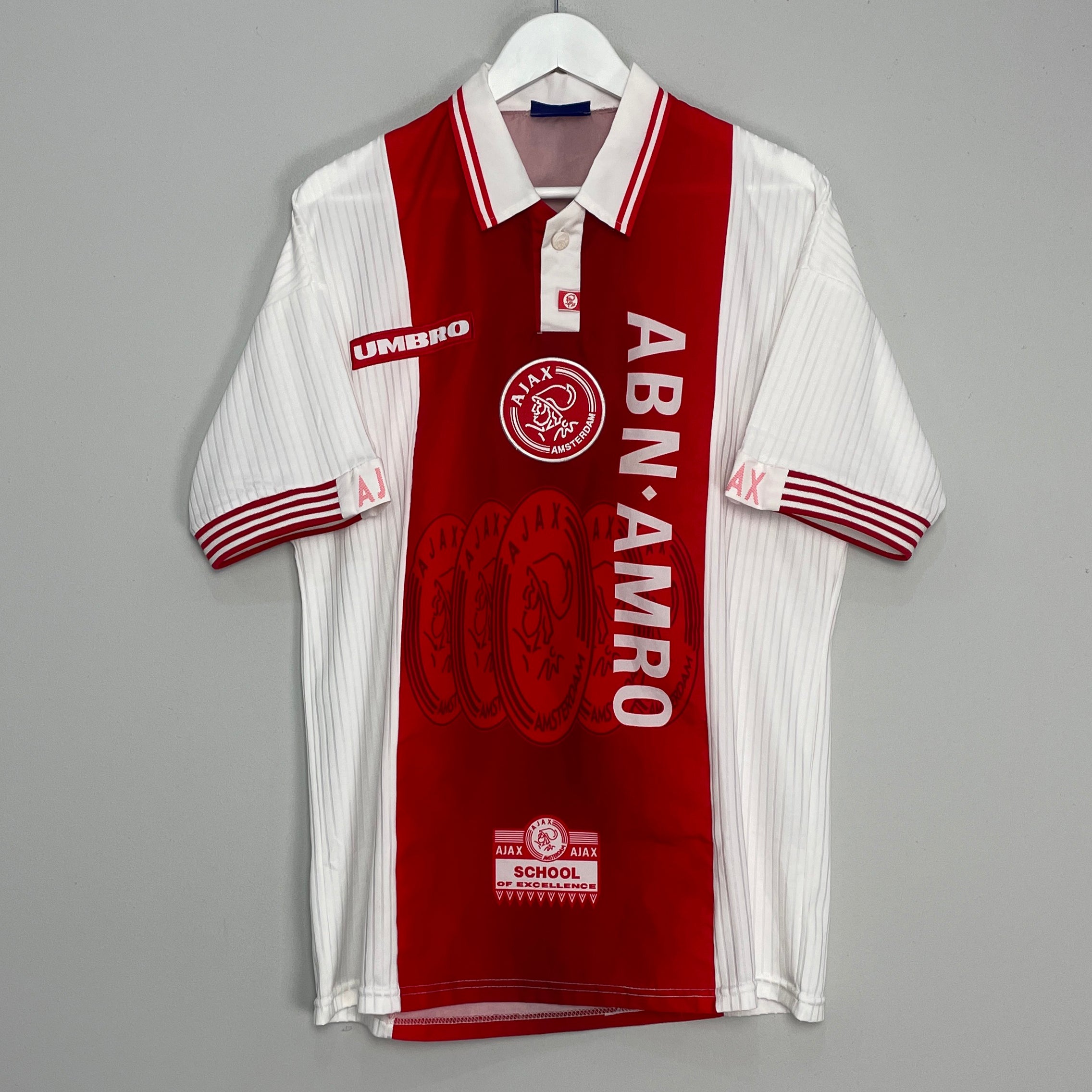 Shop 1997/98 AJAX HOME SHIRT (L) UMBRO, classic football shirts, vintage football shirts & retro soccer jerseys at Cult Kits