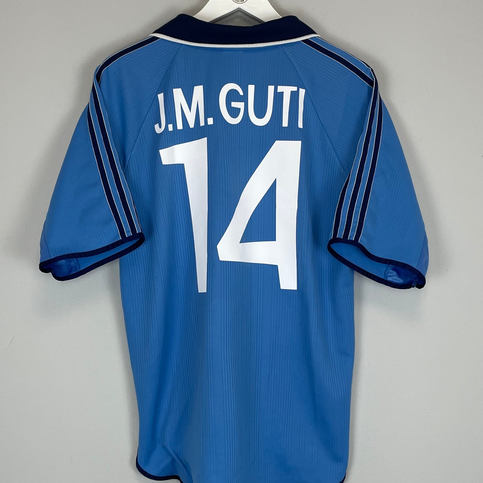 Shop 1999/00 REAL MADRID J.M GUTI #14 THIRD SHIRT (M) ADIDAS, classic football shirts, vintage football shirts & retro soccer jerseys at Cult Kits