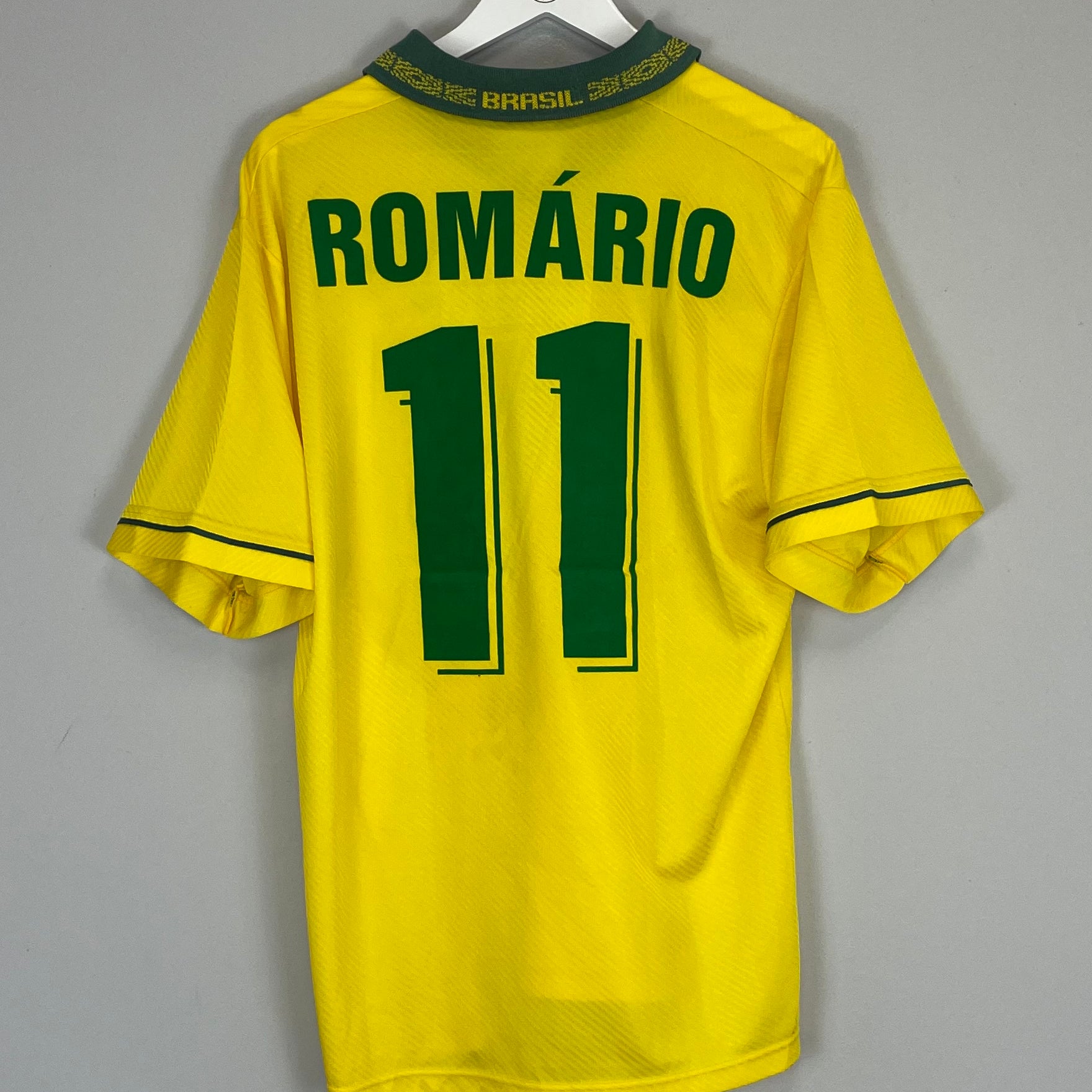 Shop 1994 BRAZIL ROMARIO #11 HOME SHIRT (L) UMBRO, classic football shirts, vintage football shirts & retro soccer jerseys at Cult Kits
