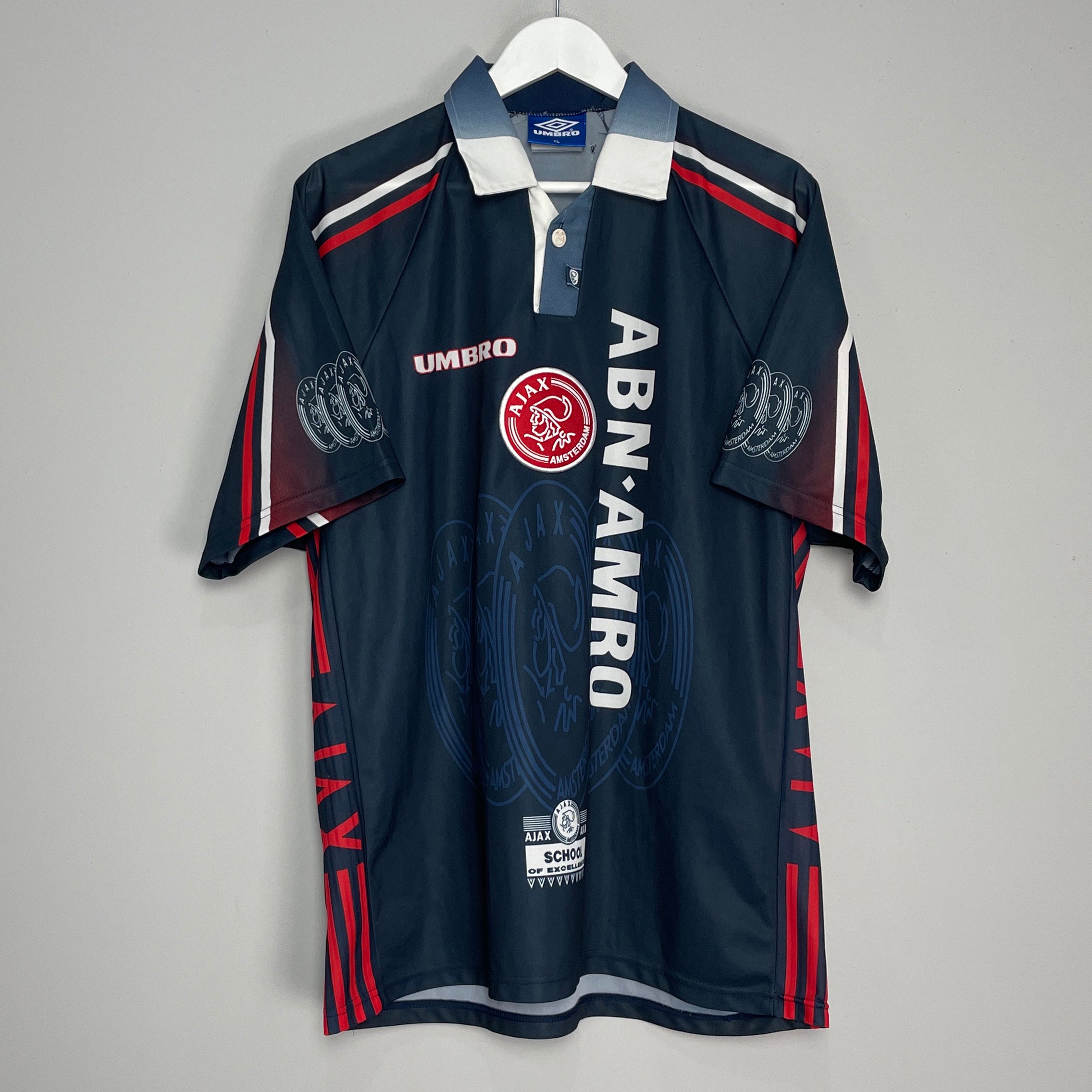 Shop 1997/98 AJAX AWAY SHIRT (XL) UMBRO, classic football shirts, vintage football shirts & retro soccer jerseys at Cult Kits