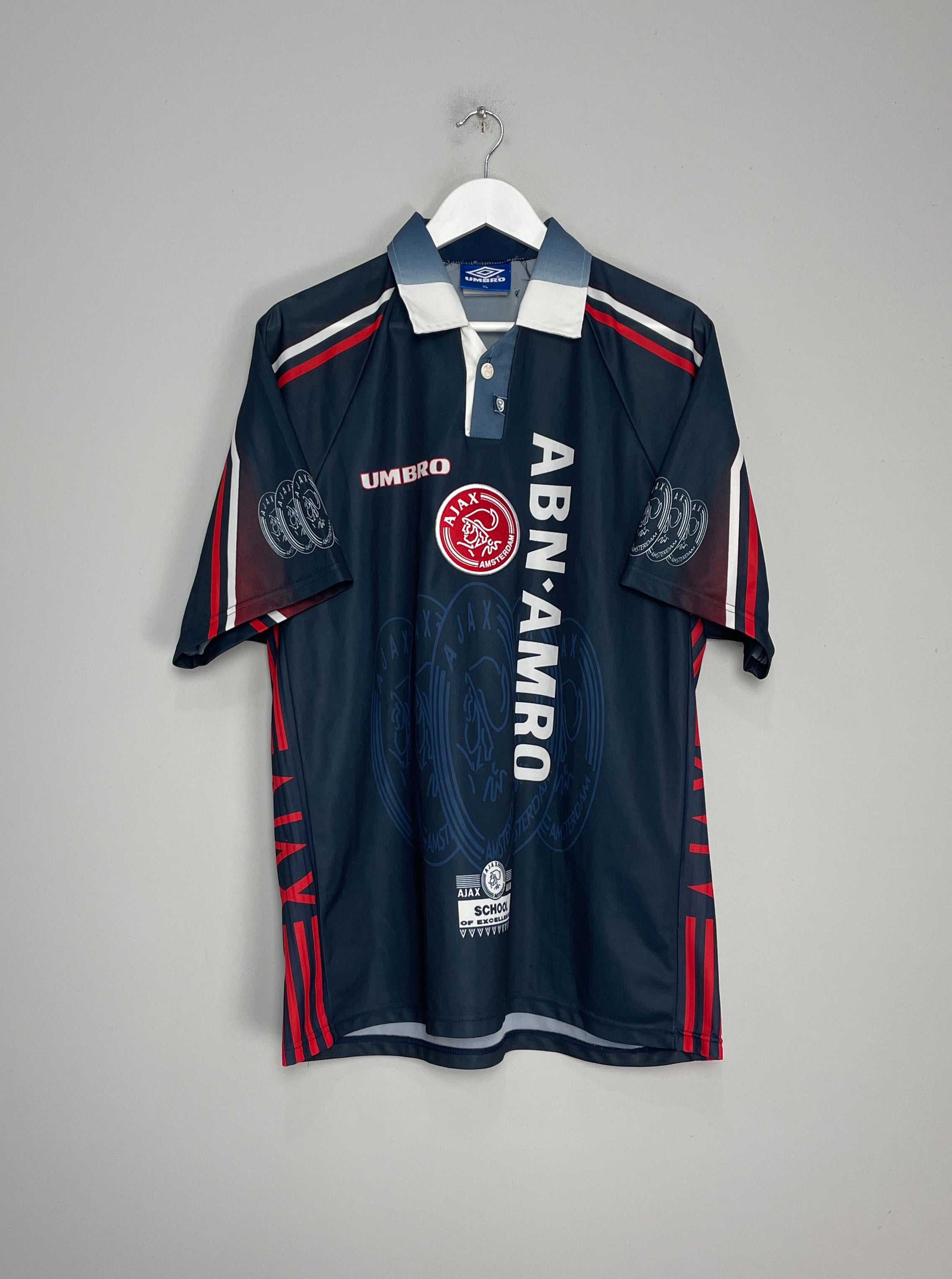 Shop 1997/98 AJAX AWAY SHIRT (XL) UMBRO, classic football shirts, vintage football shirts & retro soccer jerseys at Cult Kits