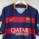 Shop 2015/16 BARCELONA MESSI #10 HOME SHIRT (XL) NIKE, classic football shirts, vintage football shirts & retro soccer jerseys at Cult Kits