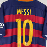 Shop 2015/16 BARCELONA MESSI #10 HOME SHIRT (XL) NIKE, classic football shirts, vintage football shirts & retro soccer jerseys at Cult Kits