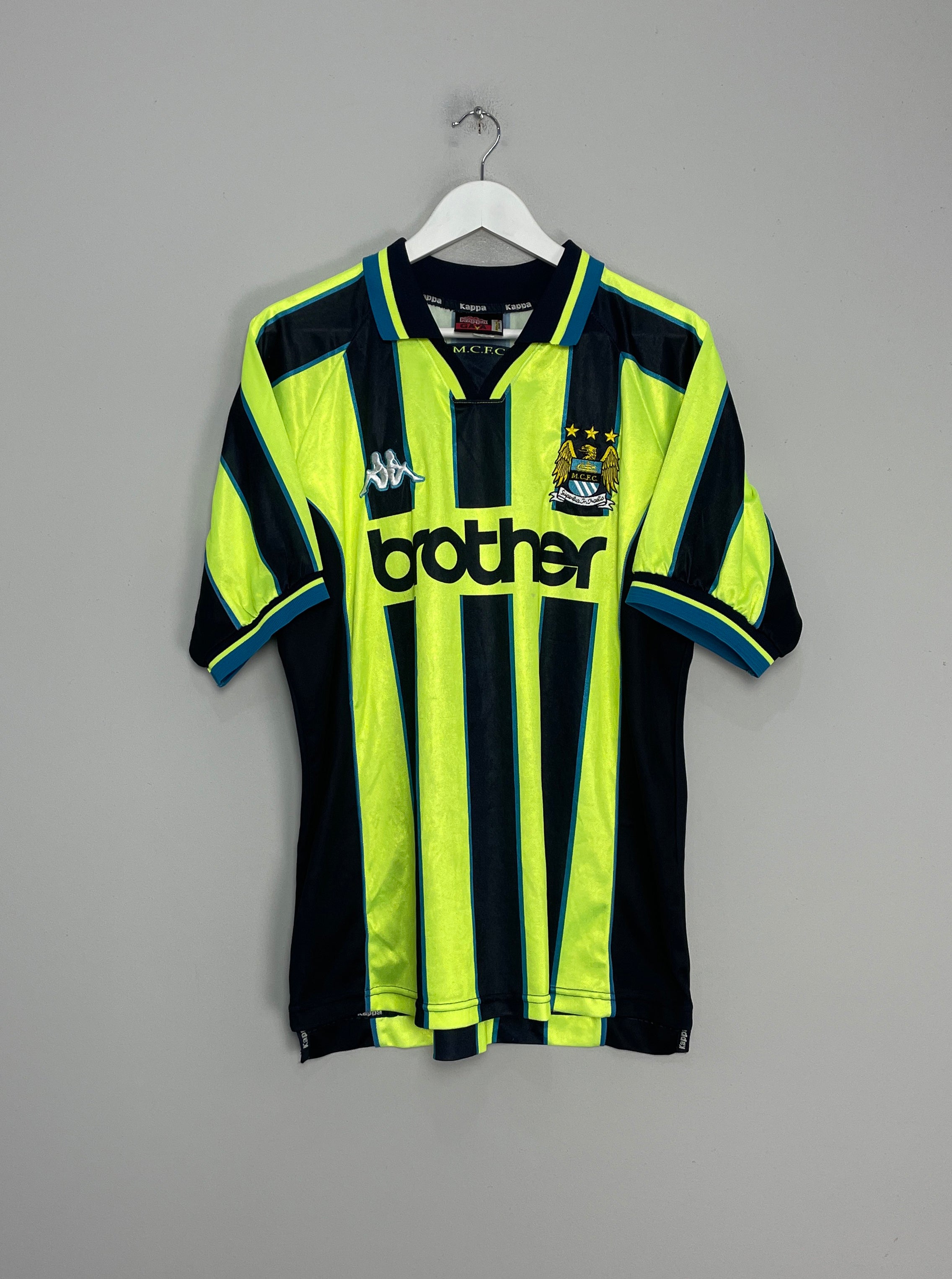 Shop 1998/99 MANCHESTER CITY AWAY SHIRT (L) KAPPA, classic football shirts, vintage football shirts & retro soccer jerseys at Cult Kits