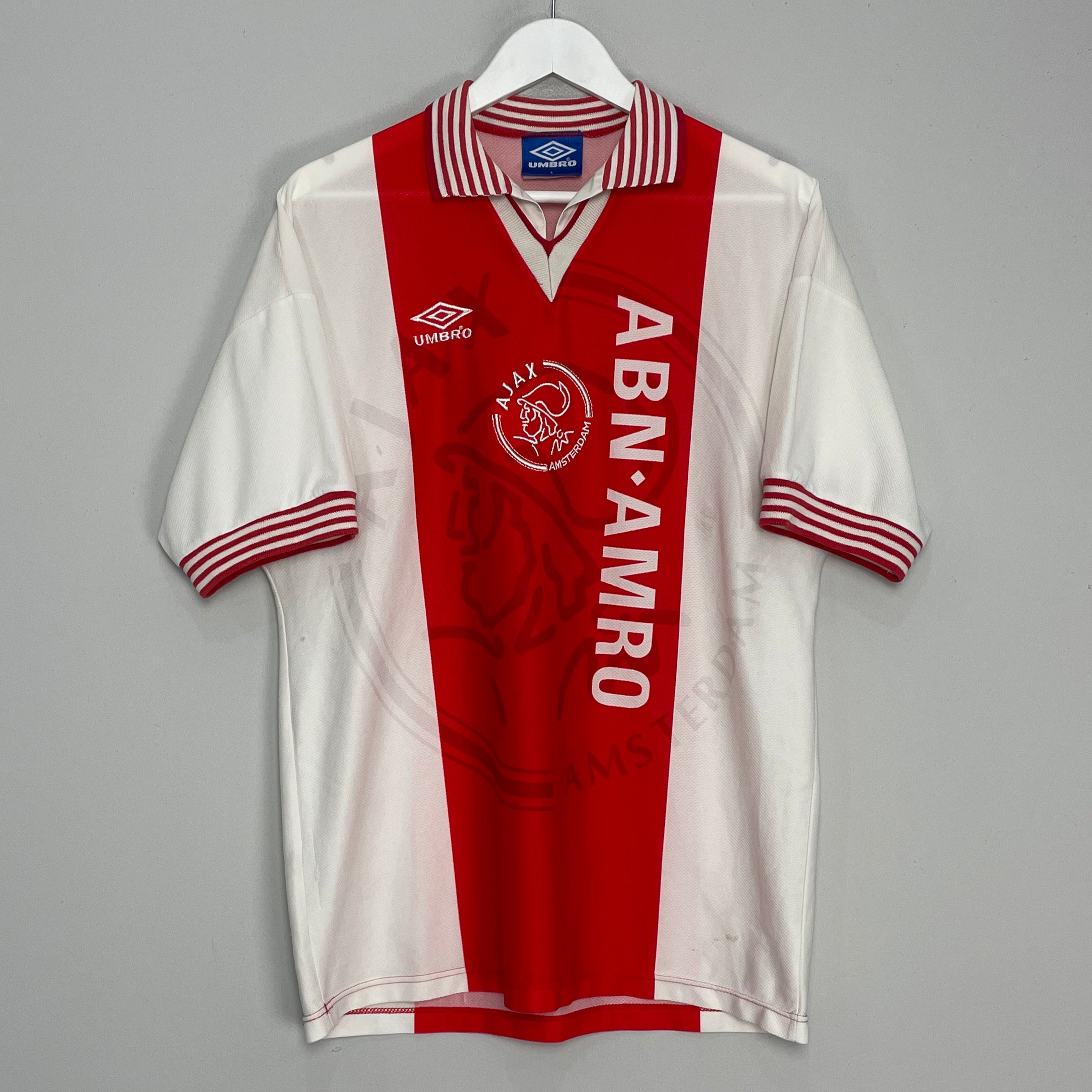 Shop 1995/96 AJAX HOME SHIRT (L) UMBRO, classic football shirts, vintage football shirts & retro soccer jerseys at Cult Kits