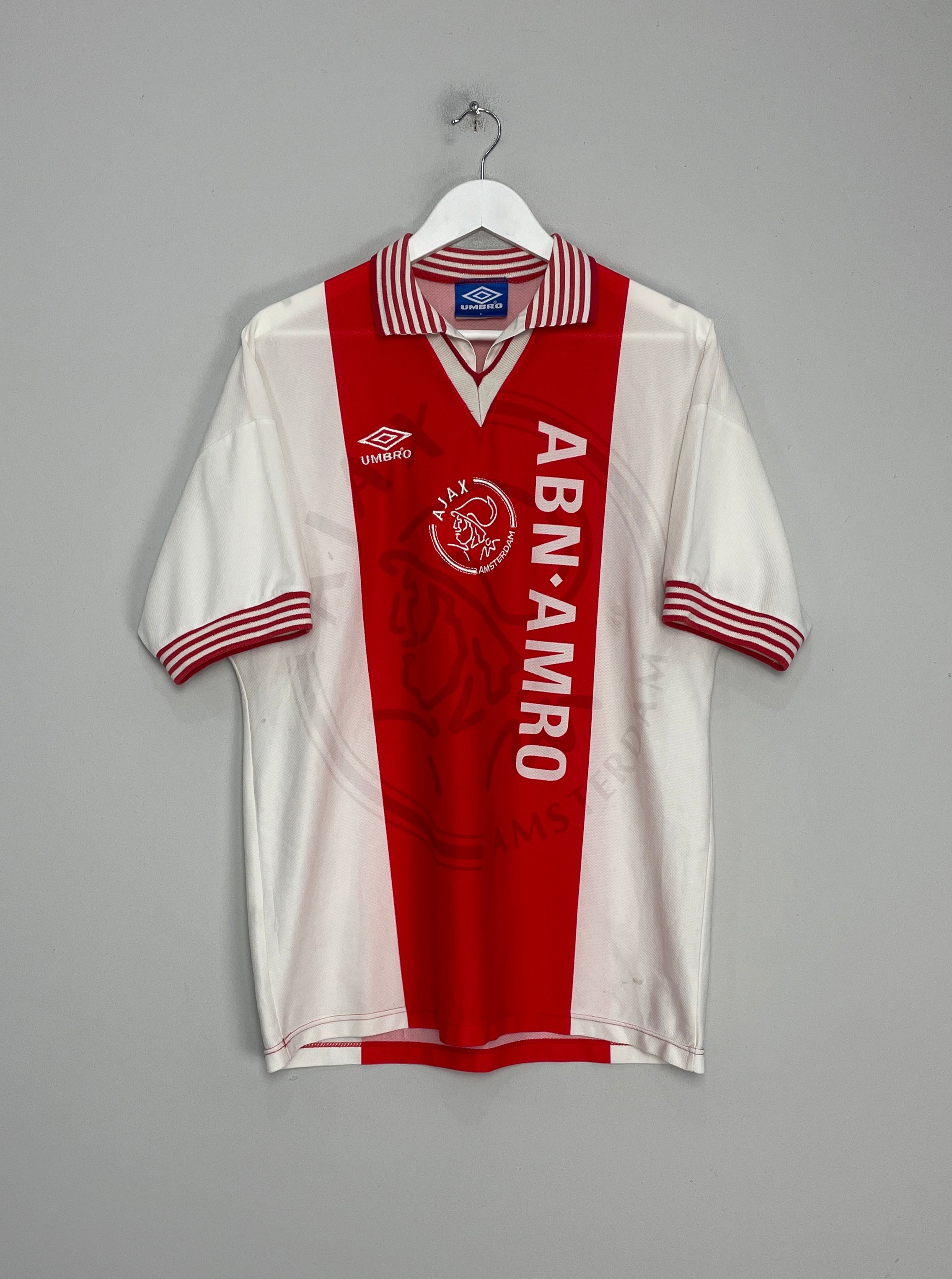 Shop 1995/96 AJAX HOME SHIRT (L) UMBRO, classic football shirts, vintage football shirts & retro soccer jerseys at Cult Kits