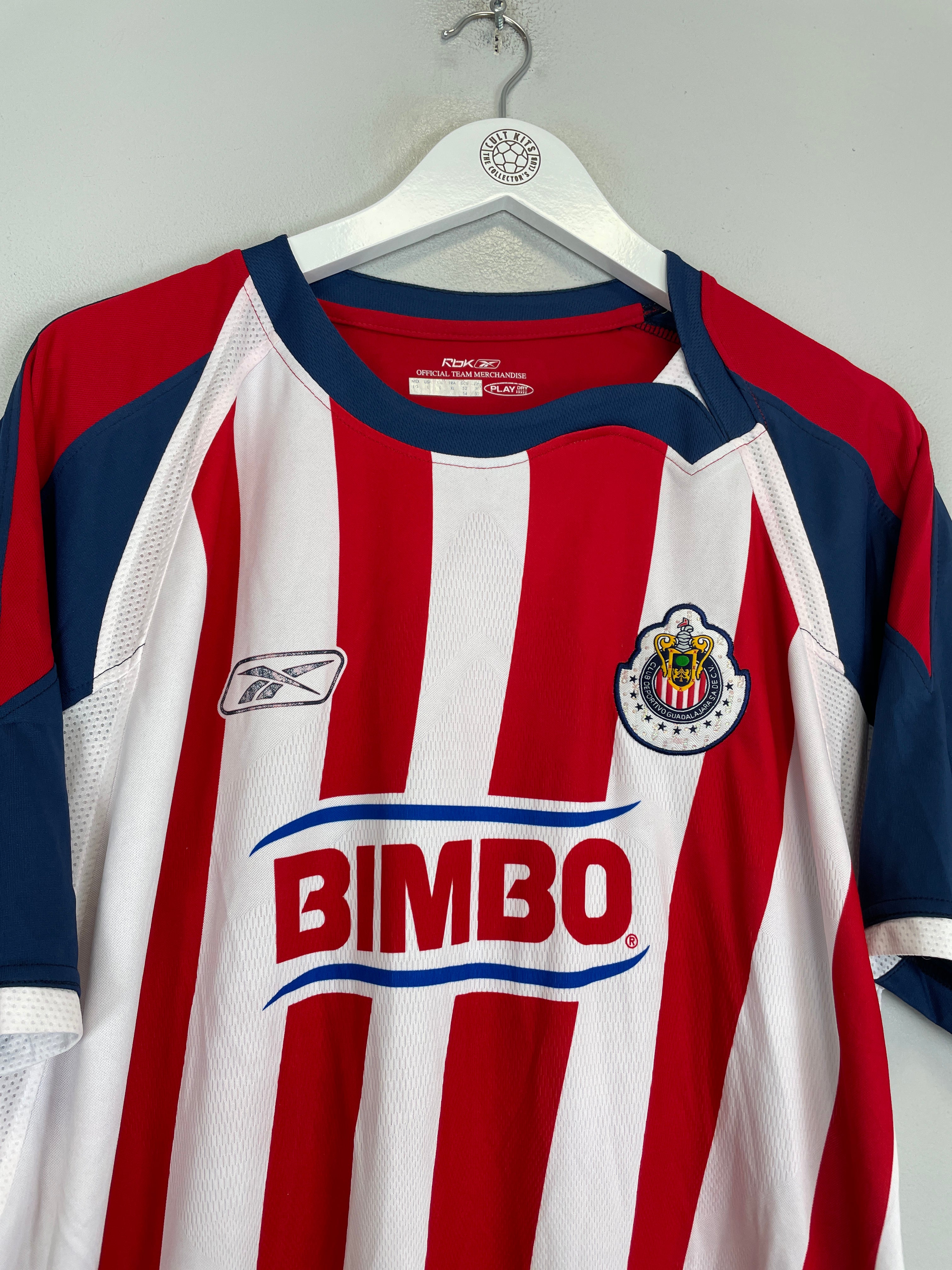 Shop 2008/09 CHIVAS GUADALAJARA HERNANDEZ #25 HOME SHIRT (L) REEBOK, classic football shirts, vintage football shirts & retro soccer jerseys at Cult Kits