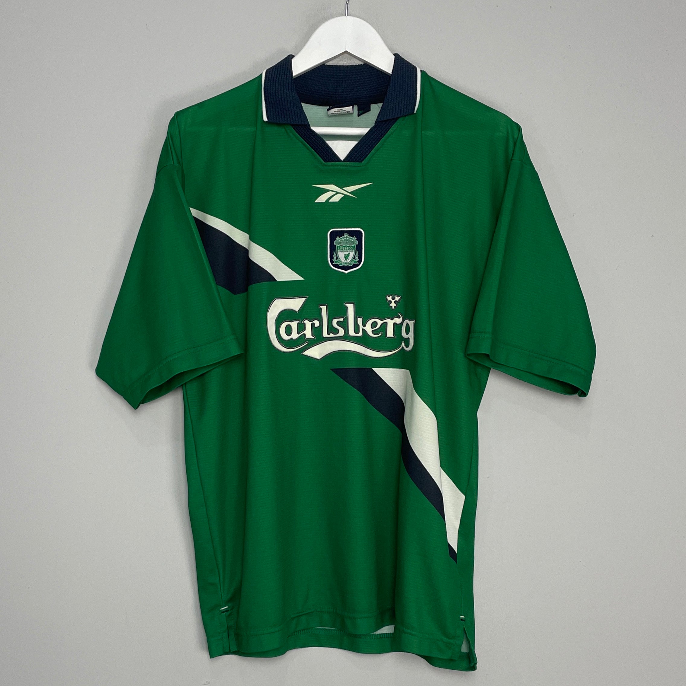 Shop 1999/01 LIVERPOOL AWAY SHIRT (M) REEBOK, classic football shirts, vintage football shirts & retro soccer jerseys at Cult Kits