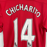 Shop 2011/12 MANCHESTER UNITED CHICHARITO #14 HOME SHIRT (L) NIKE, classic football shirts, vintage football shirts & retro soccer jerseys at Cult Kits