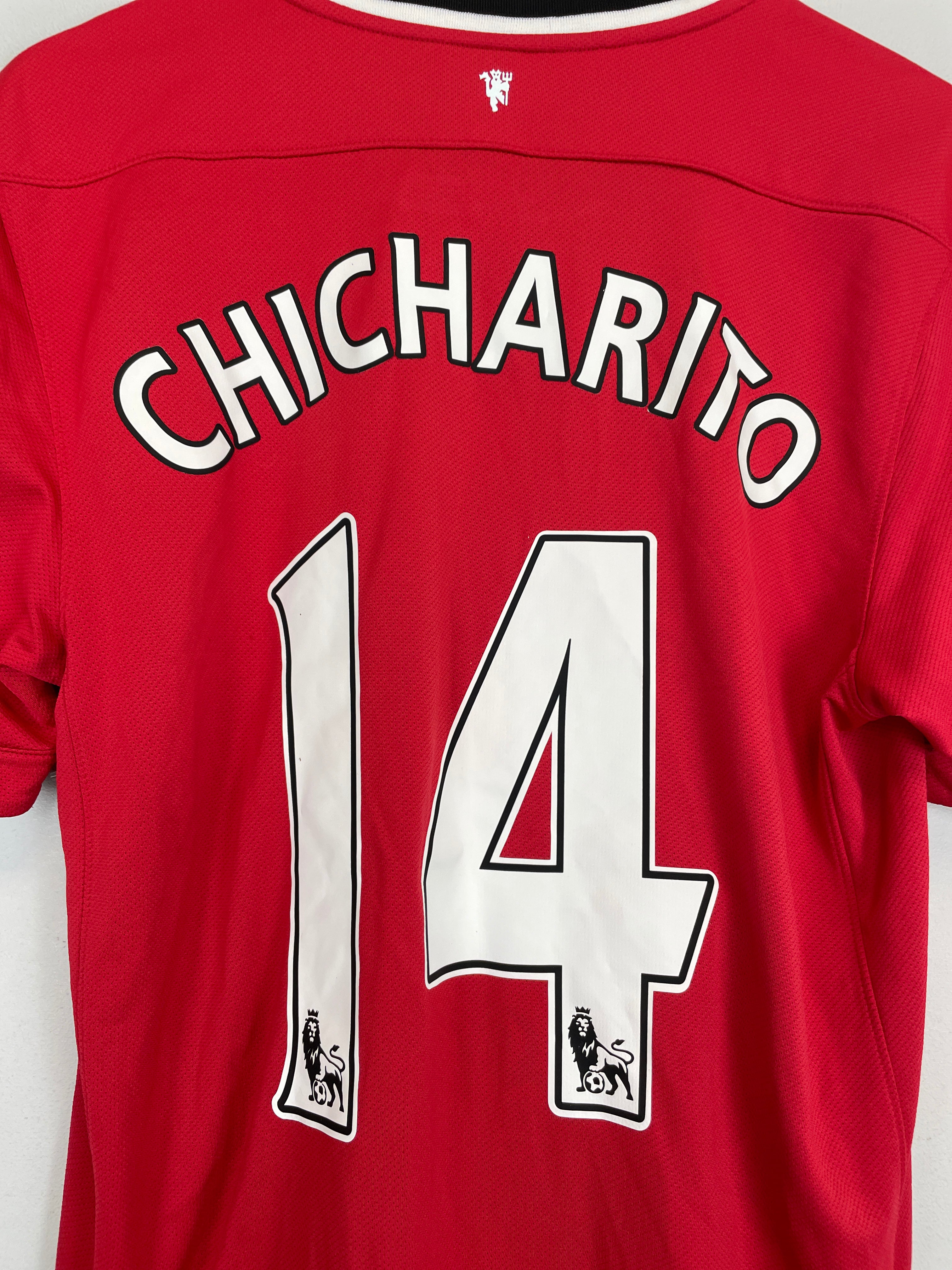 Shop 2011/12 MANCHESTER UNITED CHICHARITO #14 HOME SHIRT (L) NIKE, classic football shirts, vintage football shirts & retro soccer jerseys at Cult Kits