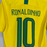 2018/19 BRAZIL RONALDINHO #10 HOME SHIRT (M) NIKE