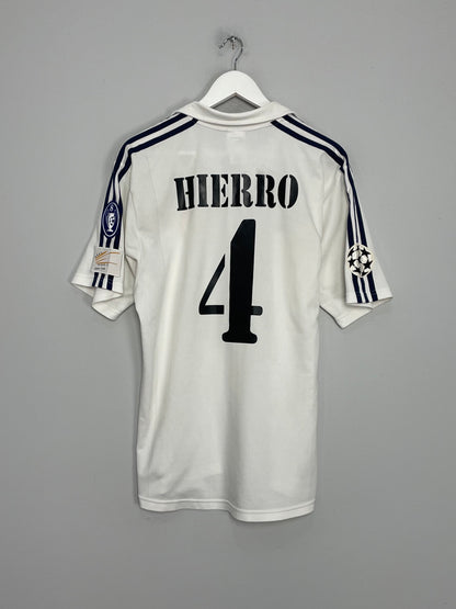 2001/02 REAL MADRID HIERRO #4 HOME SHIRT (M) ADIDAS