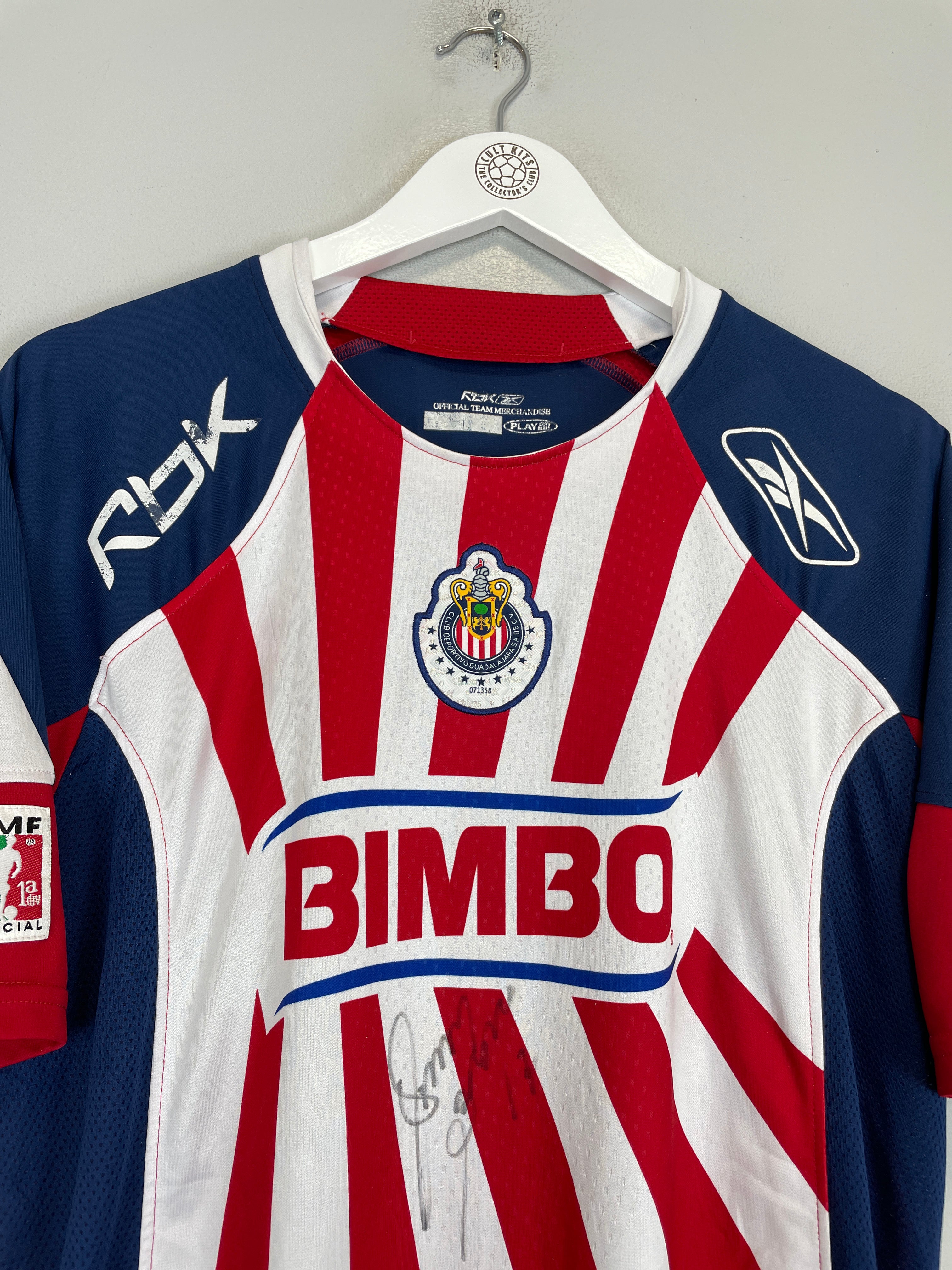 Shop 2008/09 CHIVAS GUADALAJARA *SIGNED* HOME SHIRT (M) REEBOK, classic football shirts, vintage football shirts & retro soccer jerseys at Cult Kits