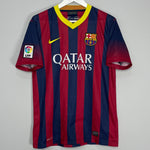 Shop 2013/14 BARCELONA FABREGAS #4 HOME SHIRT (M) NIKE, classic football shirts, vintage football shirts & retro soccer jerseys at Cult Kits