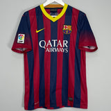 Shop 2013/14 BARCELONA FABREGAS #4 HOME SHIRT (M) NIKE, classic football shirts, vintage football shirts & retro soccer jerseys at Cult Kits