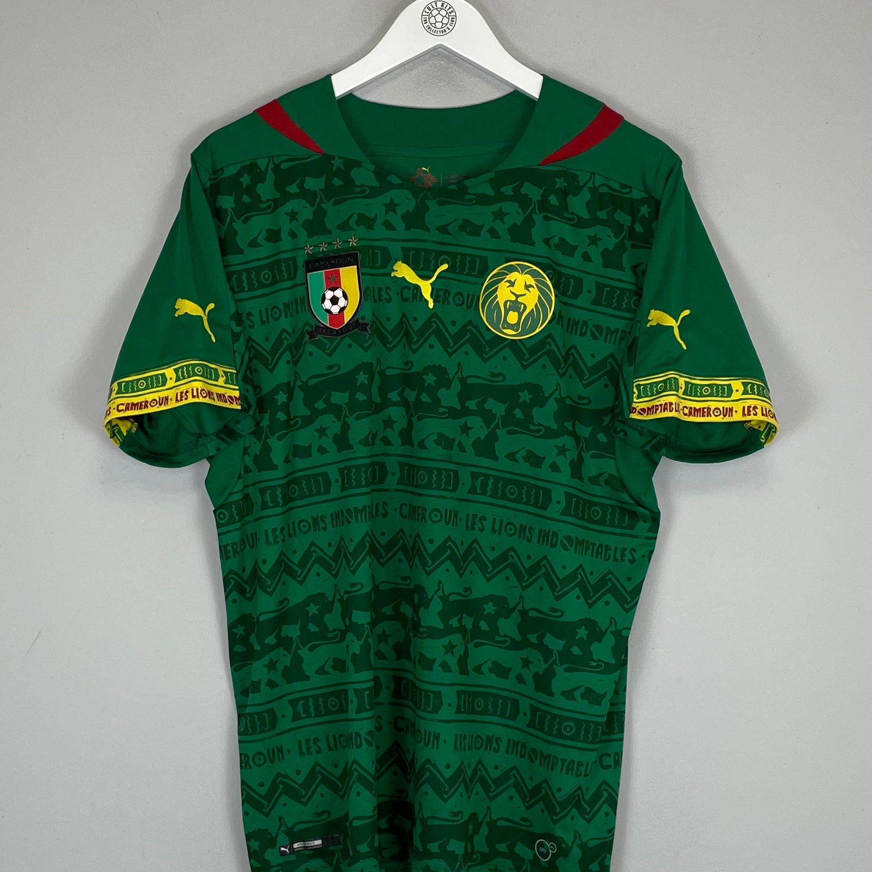 Shop 2014/15 CAMEROON HOME SHIRT (L) PUMA, classic football shirts, vintage football shirts & retro soccer jerseys at Cult Kits