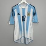 Shop 2004/05 ARGENTINA MESSI #18 HOME SHIRT (M) ADIDAS, classic football shirts, vintage football shirts & retro soccer jerseys at Cult Kits