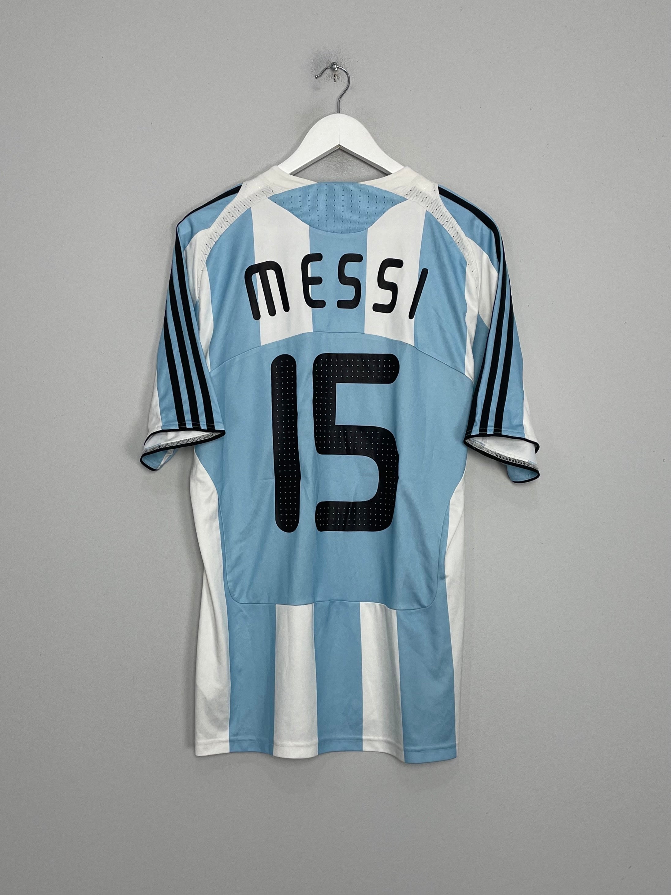 Shop 2007/09 ARGENTINA MESSI #15 HOME SHIRT (XL) ADIDAS, classic football shirts, vintage football shirts & retro soccer jerseys at Cult Kits