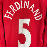 Shop 2002/04 ENGLAND FERDINAND #5 L/S AWAY SHIRT (S) UMBRO, classic football shirts, vintage football shirts & retro soccer jerseys at Cult Kits