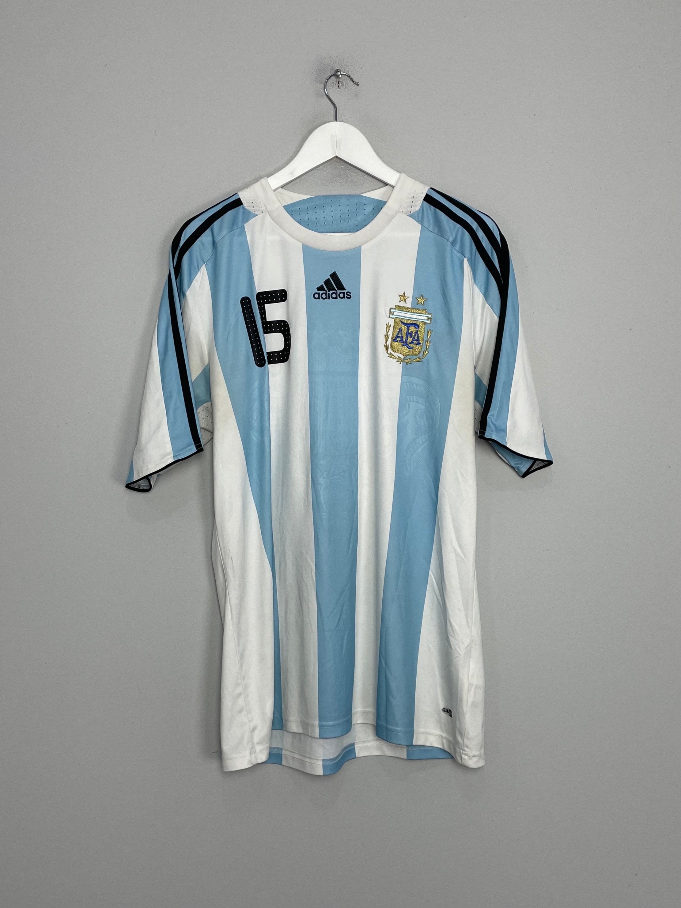 Shop 2007/09 ARGENTINA MESSI #15 HOME SHIRT (XL) ADIDAS, classic football shirts, vintage football shirts & retro soccer jerseys at Cult Kits