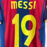 Shop 2007/08 BARCELONA MESSI #19 HOME SHIRT (M) NIKE, classic football shirts, vintage football shirts & retro soccer jerseys at Cult Kits