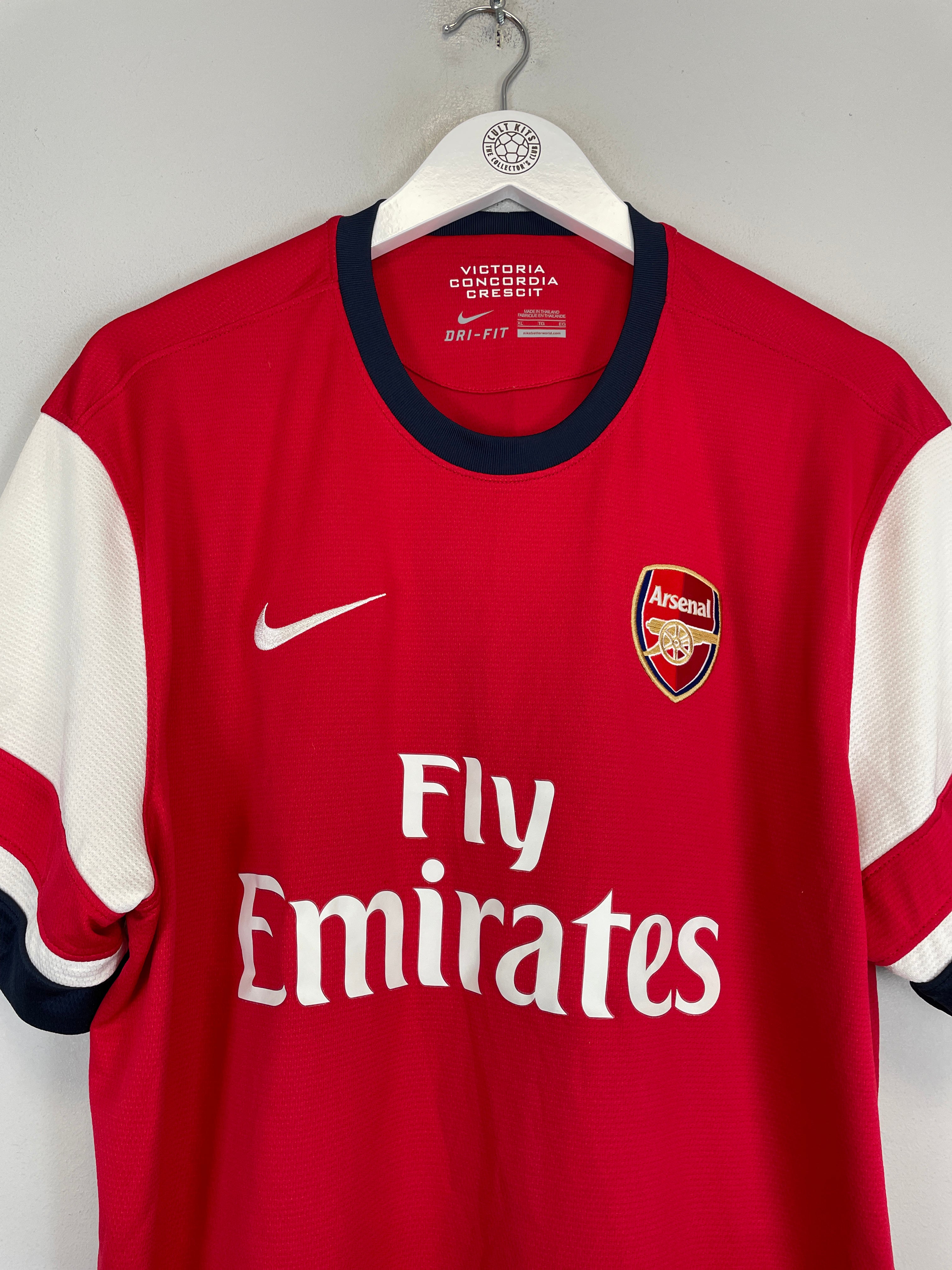 Shop 2012/14 ARSENAL HOME SHIRT (XL) NIKE, classic football shirts, vintage football shirts & retro soccer jerseys at Cult Kits