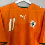 Shop 2006/07 IVORY COAST DROGBA #11 HOME SHIRT (XL) PUMA, classic football shirts, vintage football shirts & retro soccer jerseys at Cult Kits